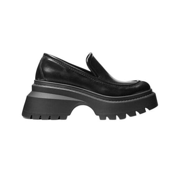 Michael Michael Kors Women's Shiloh Leather Lug Loafers - Picture 2 of 4